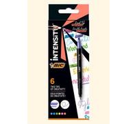 BIC Intensity Dual Tip Marker 6 pièce(s) burin/pointe fine bleu, vert, pêche, rose, violet, jaune