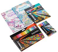BIC Intensity Kit de Coloriage - Feutres/Feutres Fins/Crayons de Couleur/2 Cahiers de Coloriage Anti-Stress - Coffret de 60 pièces