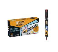 BIC Intensity Marqueurs Peinture Pointe Ogive Moyenne pour Nombreuses Surfaces, Non Toxiques - Couleurs Classiques et Pastel Assorties, Boîte de 10
