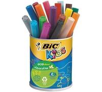 BIC Feutres de coloriage Visacolor XL – Pointe large et résistante, lavables – Pot de 18