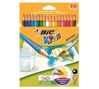 BIC Crayons de couleur Kids Aquacouleur – Étui 18 couleurs