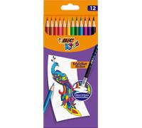 BIC KIDS Crayon de couleur EVOLUTION ILLUSION effaçable étui de 12 pièces