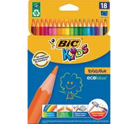 BIC KIDS Crayons de couleur Evolution ecolutions étui carton 18 pièces