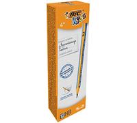 BIC Kids Ecriture Crayons à Papier d'Apprentissage Triangulaires Extra-Larges HB - Corps Bleu, Boîte de 12