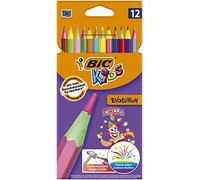 BIC Kids Evolution Circus Crayons de Couleur - Coloris Assortis, Etui Carton de 12