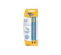 BIC kIDS crayons de couleur triangulaires eVOLUTION hB stylo, 2 couleurs, blister de 2 pièces,assorti