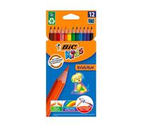 BIC Kids Crayons de couleur Evolution Ecolutions Coloris assortis 12 unités