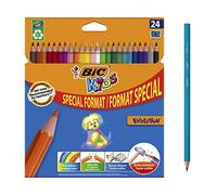 BIC - Crayons de couleur Kids Evolution ECOlutions - Étui carton format spécial 24 coloris assortis