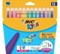 BIC KIDS Feutre de coloriage Kid Couleur Baby étui carton de 12 pièces