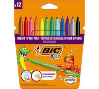 BIC Kids Kid Couleur 12 Feutres de Coloriage