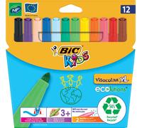 BIC KIDS Feutre de coloriage Visacolor XL ecolutions étui carton 12 pièces