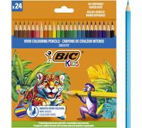 Bic Kids Smooth Eco crayons de bois pour enfants, boîte de 24 couleurs