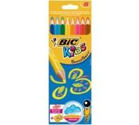 Bic kids soft etui carton de 8 crayons de couleur + taille crayon G