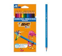 BIC Kids Tropicolors, Crayons de Couleur, Couleurs Assorties, Coloriage enfants - Etui Carton de 12