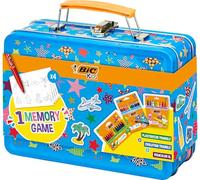 BIC Kids Valise Memory – 32 pcs (crayons, craies, feutres) – Couleurs assorties, lot de 64