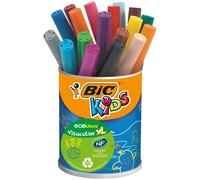 BIC Feutres de coloriage Visacolor XL – Pointe large et résistante, lavables – Pot de 18