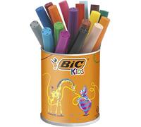 BIC Feutres de coloriage Visacolor XL – Pointe large et résistante, lavables – Pot de 18
