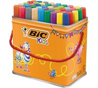 BIC Feutres de coloriage Visacolor XL – Pointe large, lavables, encre à base d'eau – Pot 48