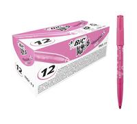 BIC Kids Visacolor XL Feutres de Coloriage à Pointe Large, Lavables, Encre à base d'eau - Rose, Boîte de 12