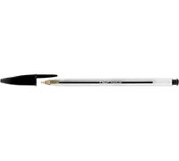 BIC Lot de 10 Stylos bille CRISTAL Rechargeable Pointe Moyenne Noir