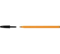 BIC Lot de 12 Stylos à bille Orange Héxagonal Pte fine Noir