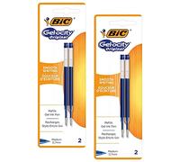 BIC Gel-ocity Recharges Stylo Gel - Bleu, Blister de 2