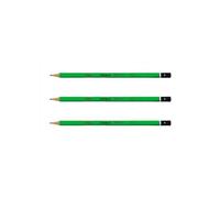 BIC Lot de 3 Crayons papier graphite Hexagonal CRITERIUM 550 Mine B vert