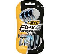 BIC Rasoirs jetables Flex4 4 lames Homme – Pack de 3