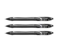 BIC Gel-ocity Quick Dry Stylo roller rétractable pointe moyenne - Encre gel noire