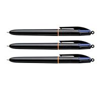 Bic Stylo À Bille Rétractable 4 Couleurs Pro Noir
