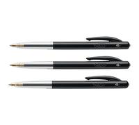 Bic Stylo À Bille Pointe Moyenne Rétractable Encre Noire Corps Plastique Couleur M10