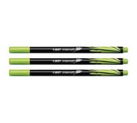 Bic Lot De 3 Stylos Feutre Fineliner Intensity Pointe Bagu¿E Métal Fine 0,4mm Vert Clair