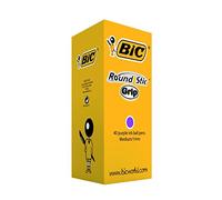 Bic Lot de 40 stylos à bille avec grip rond Encre violette