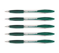 Bic Lot De 5 Stylos Bille Rétractable Atlantis Classic Pointe Moyenne 1 Mm Vert