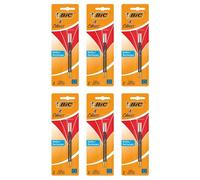 Bic Lot de 6 Packs 2 Recharge pour stylo 4 couleurs pointe moyenne 1 mm Rouge