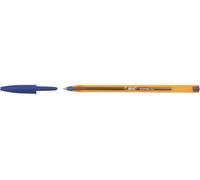 Bic Lot De 6 Stylos À Bille "Cristal Orange" Pointe Fine Bleu
