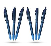 BIC Lot de 6 stylos à encre lisse 4 couleurs rétractables avec quatre encres vives assorties pour l'école, le bureau et le codage couleur