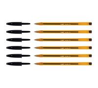Stylo bille Bic Cristal Original Fine à capuchon pointe 0,8 mm - écriture fine - noir