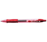 BIC Lot de 6 Stylos Roller Rétractable VELOCITY GEL Pte Moy. 0,7mm Rouge
