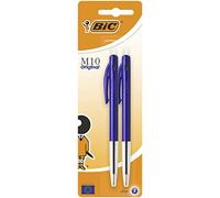 BIC Stylos-bille rétractables M10 Original Pointe moyenne (1,0 mm) Bleu 2 unités