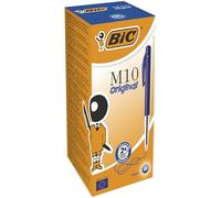 BIC M10 Original Stylos-Bille Rétractables Pointe Moyenne (1,0 mm) - Bleu, Boîte de 50