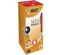 BIC M10 Original Stylo bille rétractable - pointe moyenne 1 mm - Rouge