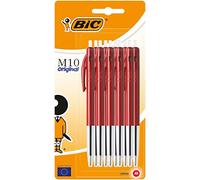 BIC M10 Original Stylos-Bille - Rouge, Blister de 10