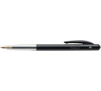 BIC Stylo à bille M10 – Pointe moyenne rétractable, encre noire, corps plastique
