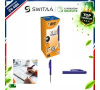 BIC M10 Stylos-Bille Rétractables Pointe Moyenne 1,0 mm Bleu Boîte de 50