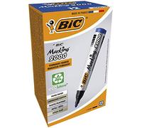BIC Marqueurs permanents Marking 2000 ECOlutions - pointe conique moyenne - bleu, boîte de 12
