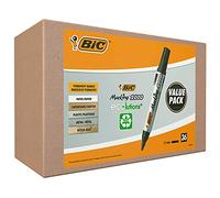BIC Marking 2000 ECOlutions - Marqueurs Permanents Résistants avec Pointe Conique Moyenne - Noir, Boîte de 36