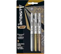 BIC Marking Colore Assortis Metallic X5, Couleurs Métalliques, Pack de 3