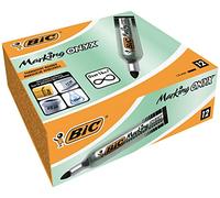 BIC Marking Ecriture Onyx 1482 Marqueurs Permanents Pointe Conique Large - Couleur Noire, Boîte de 12