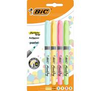 BIC marqueur fluo 4 couleurs haute luminosité - bleu - format standard